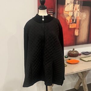 Catherines Elegant Black Quilted Cape